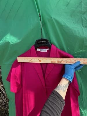 ENAR 100% Silk Blouse Pink Size 6 Button Front Short Sleeve Vintage - Thumbnail 2