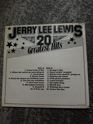 Jerry Lee Lewis 20 Greatest Hits LP West Germany Pressing - Thumbnail 2