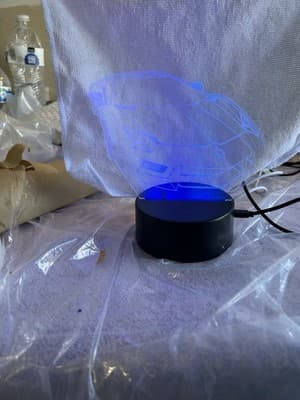 3D LED Night Light Car Shape Lamp USB Color Changing Acrylic 8” - Thumbnail 4