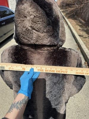 Dennis Basso Faux Fur Coat Women Hooded Brown Soft Plush Winter Coat Size XL - Thumbnail 6
