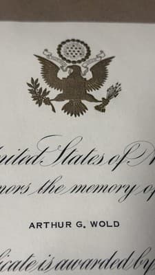President RICHARD NIXON Armed Forces of the United States Certificate - Thumbnail 6