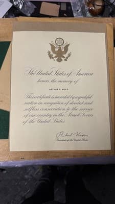 President RICHARD NIXON Armed Forces of the United States Certificate - Thumbnail 4