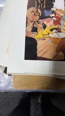 Disney Snow White Seven Dwarfs 1994 Commemorative Lithograph Disney Store - Thumbnail 8