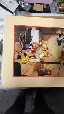 Disney Snow White Seven Dwarfs 1994 Commemorative Lithograph Disney Store - Thumbnail 4