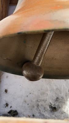 Antique Bronze Bell in Wooden Frame – Vintage Industrial / Nautical Style - Thumbnail 7