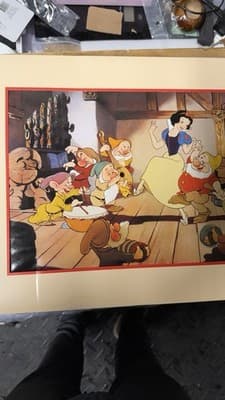 Disney Snow White Seven Dwarfs 1994 Commemorative Lithograph Disney Store - Thumbnail 5