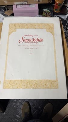 Disney Snow White Seven Dwarfs 1994 Commemorative Lithograph Disney Store - Thumbnail 12