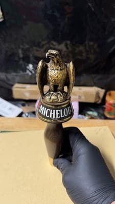 Vintage Michelob Beer Tap Handle Eagle Wood Metal Bar Draft Pull - Thumbnail 3