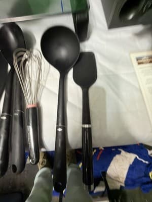 Mixed Brand Kitchen Utensil Set w/ Holder – Silicone Tools, Whisk, Shears - Thumbnail 5