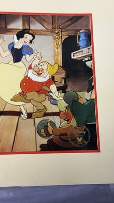 Disney Snow White Seven Dwarfs 1994 Commemorative Lithograph Disney Store - Thumbnail 2