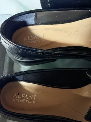 Black Patent Loafers Chunky Sole Women’s Shoes Size 9.5M - Thumbnail 4