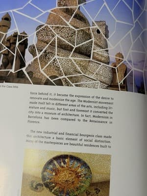 Barcelona: Gaudi and Modernism Hardcover Architecture Art Book - Thumbnail 7