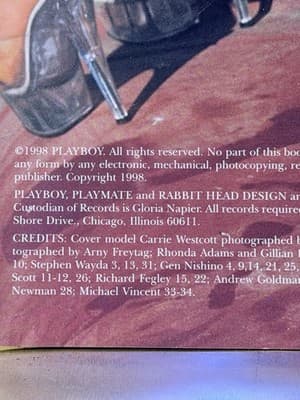 Playboy 36 Uncensored Portraits 1998 Special Issue Vintage Adult Magazine - Thumbnail 3