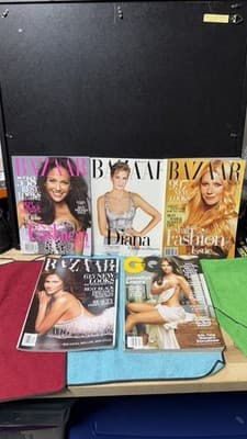 Lot 5 Fashion Magazines Harper’s Bazaar & GQ Jennifer Lopez Diana Paltrow