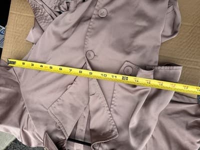 BCBGMAXAZRIA Satin Trench Coat Dress Belted Midi Size XS - Thumbnail 7