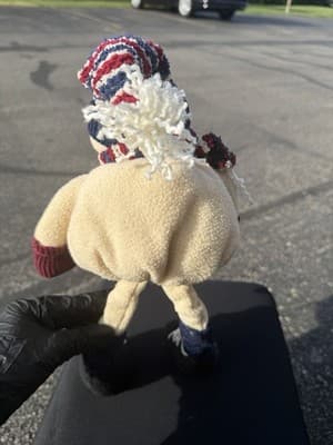 Vintage Plush Snowman Figure Long Legs Winter Christmas Shelf Sitter 14” Tall - Thumbnail 2