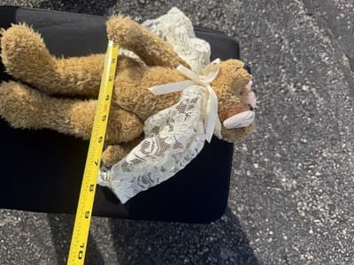 Ty Attic Treasures Eve Bear Plush Teddy Bear Lace Shawl Roses Tag 10” Vintage - Thumbnail 12