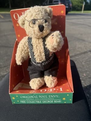 Vintage OPI George Bear 2000 Collectible Teddy Bear - Thumbnail 2
