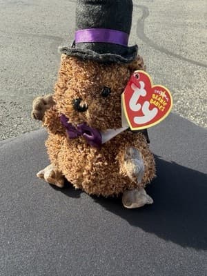 Ty Beanie Babies Punxsutawney Phil 2006 Groundhog Day Plush - Thumbnail 3