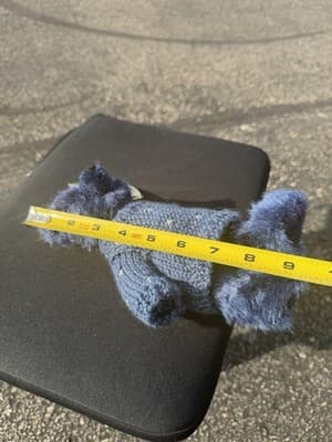 Ty Attic Treasures Collection Orion Blue Bear Plush With Sweater - Thumbnail 7