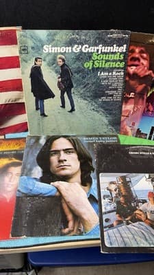 Classic Rock Vinyl Lot 6 LPs Bee Gees, Simon & Garfunkel, Sly, Crosby Stills - Thumbnail 3