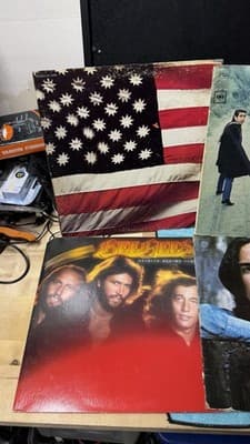 Classic Rock Vinyl Lot 6 LPs Bee Gees, Simon & Garfunkel, Sly, Crosby Stills - Thumbnail 2