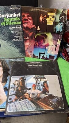 Classic Rock Vinyl Lot 6 LPs Bee Gees, Simon & Garfunkel, Sly, Crosby Stills - Thumbnail 4