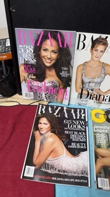 Lot 5 Fashion Magazines Harper’s Bazaar & GQ Jennifer Lopez Diana Paltrow - Thumbnail 3
