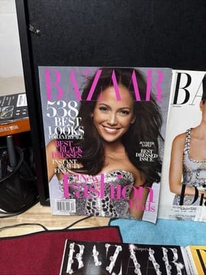 Lot 5 Fashion Magazines Harper’s Bazaar & GQ Jennifer Lopez Diana Paltrow - Thumbnail 7
