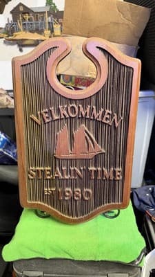Vintage Wooden Nautical Wall Plaque “Signals at the Lighthouse” Maritime - Thumbnail 2