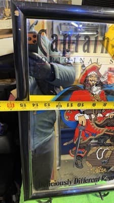 Captain Morgan Original Spiced Rum Bar Mirror Framed Vintage Wall Decor - Thumbnail 18