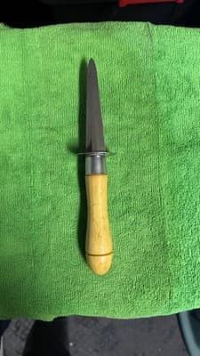 Vintage Lobster Knife Seafood Shellfish Knife Wooden Handle ~8” - Thumbnail 4