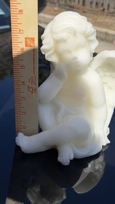 LED Cherub Angel Figure White Battery Operated 8” Decor Timer Light - Thumbnail 5