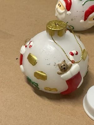 Set of 6 LED Christmas Ball Candles Battery Operated Holiday Decor - Thumbnail 2
