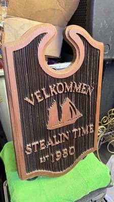 Vintage Wooden Nautical Wall Plaque “Signals at the Lighthouse” Maritime - Thumbnail 4