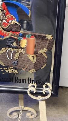 Captain Morgan Original Spiced Rum Bar Mirror Framed Vintage Wall Decor - Thumbnail 9