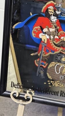 Captain Morgan Original Spiced Rum Bar Mirror Framed Vintage Wall Decor - Thumbnail 10