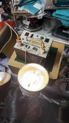 Vintage Novatron 440 Plus studio flash power pack with two flash heads.