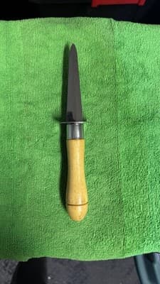 Vintage Lobster Knife Seafood Shellfish Knife Wooden Handle ~8” - Thumbnail 3