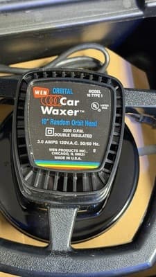 WEN 10” Orbital Car Waxer Kit New Unused In Case Untested Vintage - Thumbnail 4