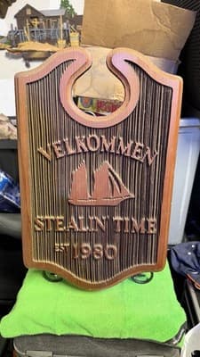 Vintage Wooden Nautical Wall Plaque “Signals at the Lighthouse” Maritime - Thumbnail 3