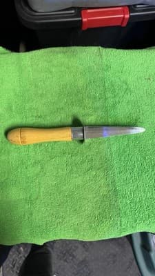 Vintage Lobster Knife Seafood Shellfish Knife Wooden Handle ~8” - Thumbnail 2