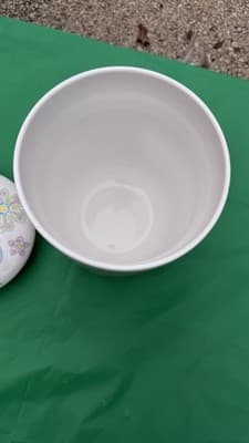 Temp-tations by Tara 3 Qt Covered Soup Mug Butterfly Floral Ceramic Bowl - Thumbnail 5