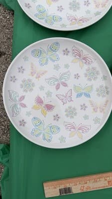 Temp-tations by Tara Butterfly Floral Dinner Plates Set of 6 Ceramic 11” - Thumbnail 3