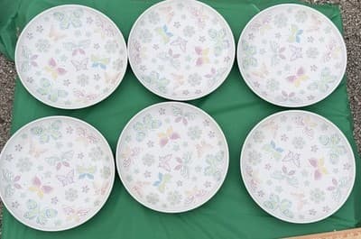Temp-tations by Tara Butterfly Floral Dinner Plates Set of 6 Ceramic 11” - Thumbnail 2