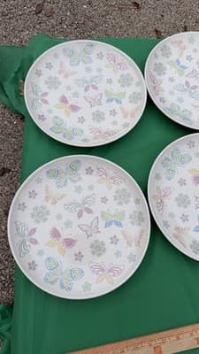 Temp-tations by Tara Butterfly Floral Dinner Plates Set of 6 Ceramic 11” - Thumbnail 4