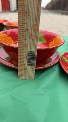 Temp-tations Poppy Passion 8 Pc Set 4 Bowls 4 Plates Red Floral Ceramic - Thumbnail 11
