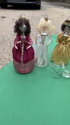 De Carlini Rare Italian Glass Christmas Ornament Set 7 Pc w/ Box - Thumbnail 3