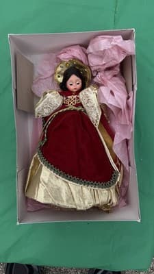 Madame Alexander Red Gold Green Christmas Tree Topper Doll w/ Box 540853