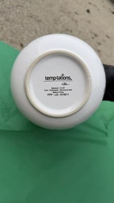Temp-tations by Tara 3 Qt Covered Soup Mug Butterfly Floral Ceramic Bowl - Thumbnail 11